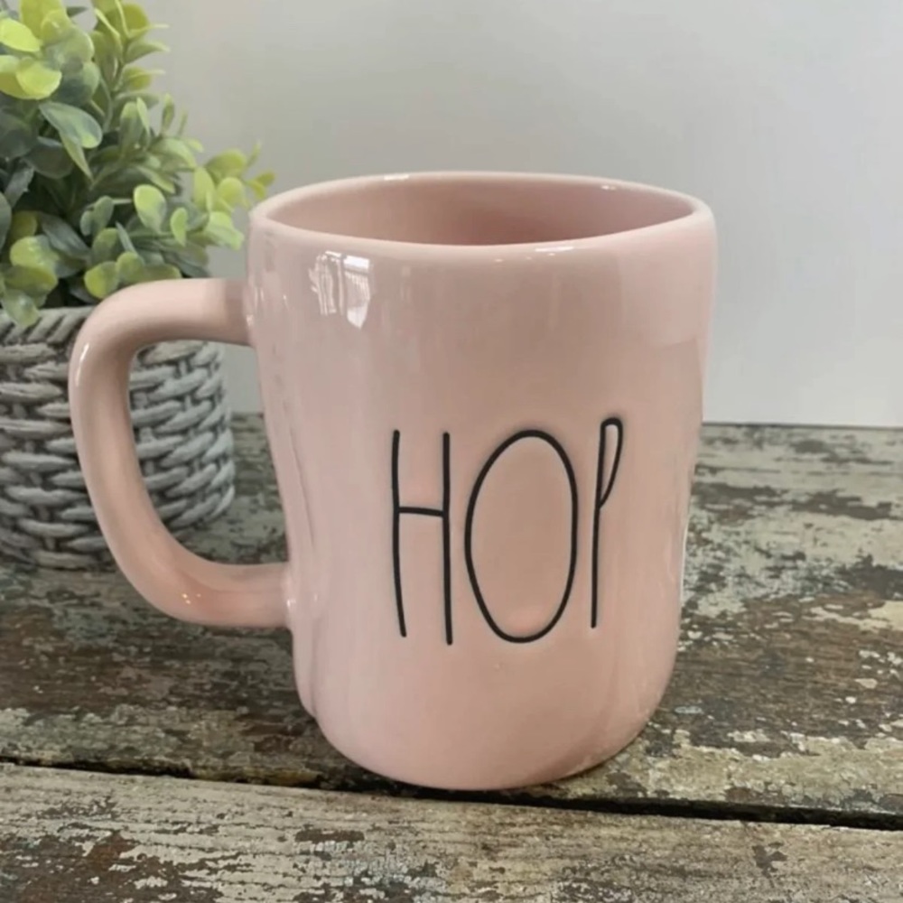 Rae Dunn HIP HOP Double Sided Pink Mug - Picture 2 of 2